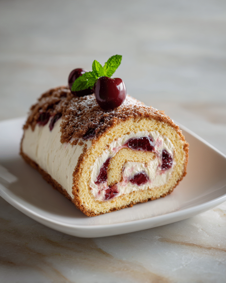 Decadent Cherry Cheesecake Cake Roll: A Slice of Heaven - Featured Image