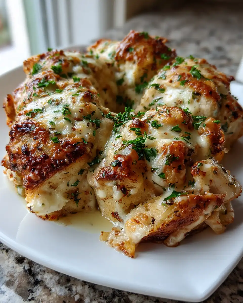 Final dish - Unleash the Flavor: Irresistible Chicken Alfredo Monkey Bread Magic