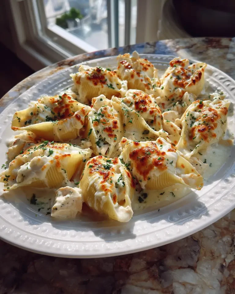 Irresistible Comfort: Chicken Alfredo Stuffed Shells Delight - Featured Image