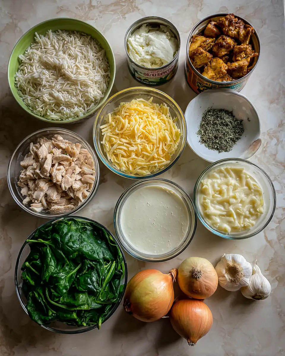 Ingredients for Irresistible Comfort: The Ultimate Chicken and Spinach Casserole Recipe