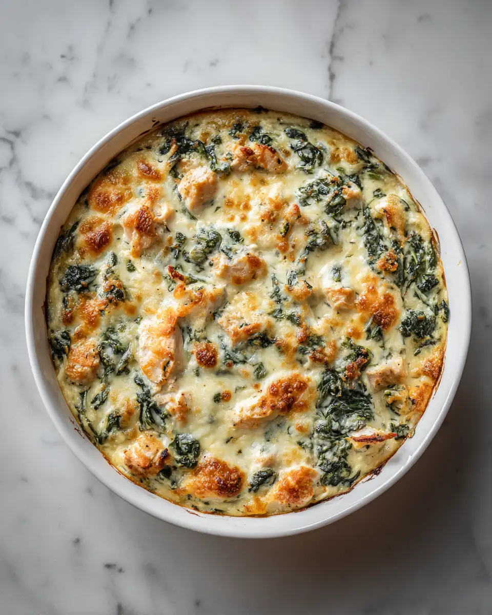 Final dish - Creamy Comfort: Unveiling the Ultimate Chicken and Spinach Casserole with Cream Cheese