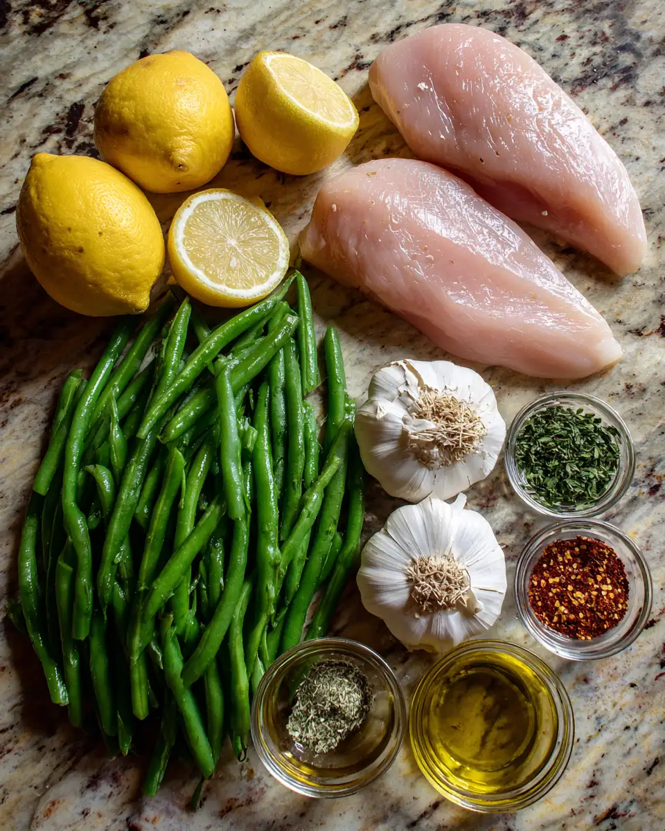 Ingredients for Savor the Simplicity: Chicken Breast and Green Beans Delight