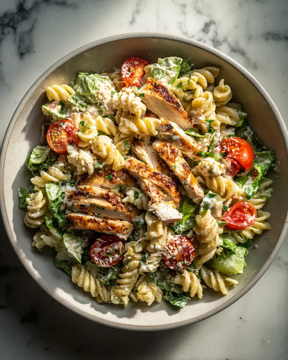 Chicken Caesar Pasta Salad: A Flavorful Twist on a Classic Dish 6 Final dish - Chicken Caesar Pasta Salad: A Flavorful Twist on a Classic Dish