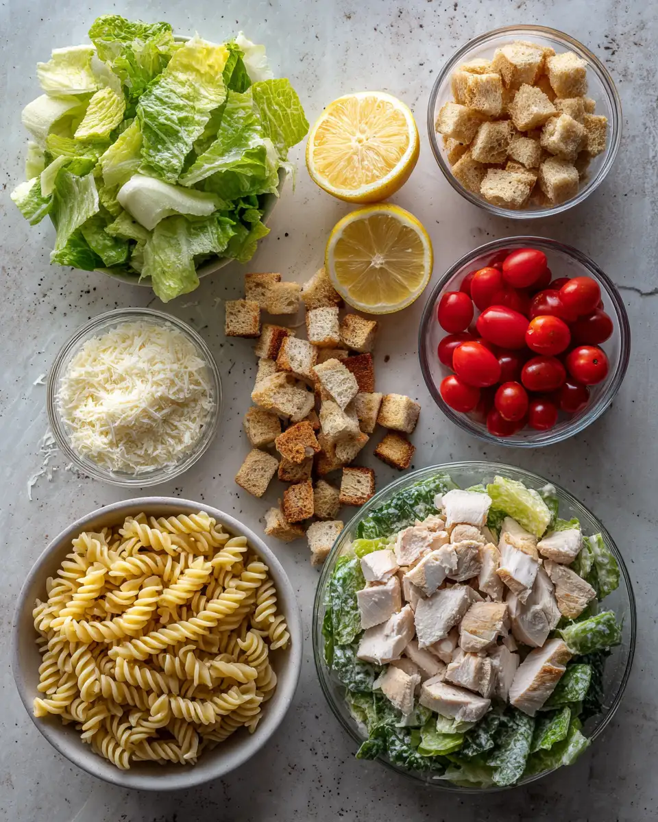 Chicken Caesar Pasta Salad: A Delicious Twist on a Classic Favorite 4 Ingredients for Chicken Caesar Pasta Salad: A Delicious Twist on a Classic Favorite