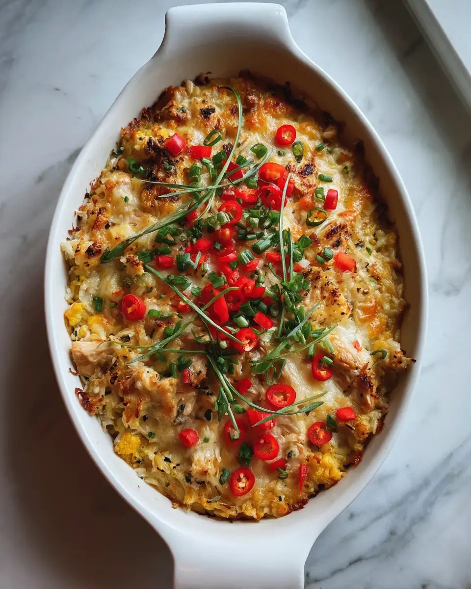 Final dish - Savory Comfort: Chicken Cauliflower Rice Casserole Delight