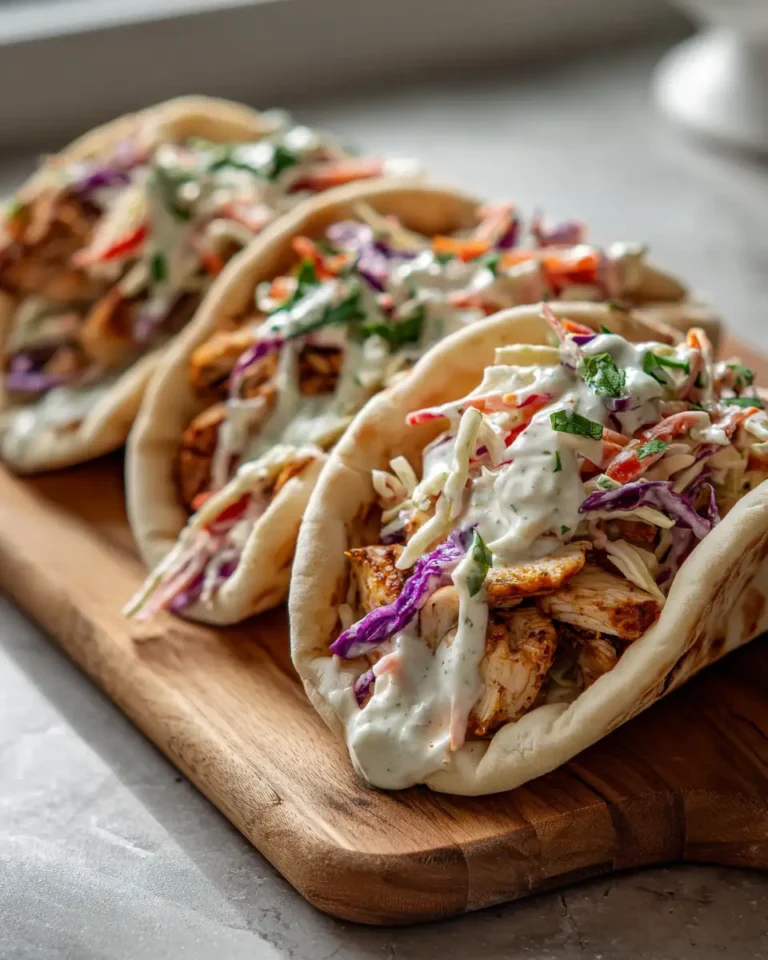 Savor the Flavor: Chicken Pitas with Creamy Herby Ranch Slaw - Featured Image