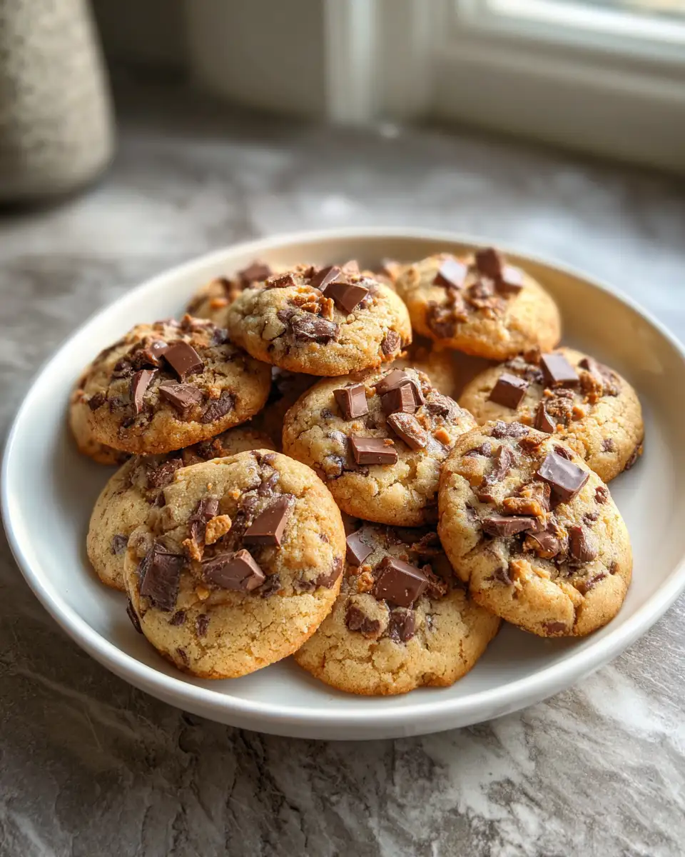 Final dish - Irresistible Indulgence: Chocolate Chip And Toffee Shortbread Cookies Delight