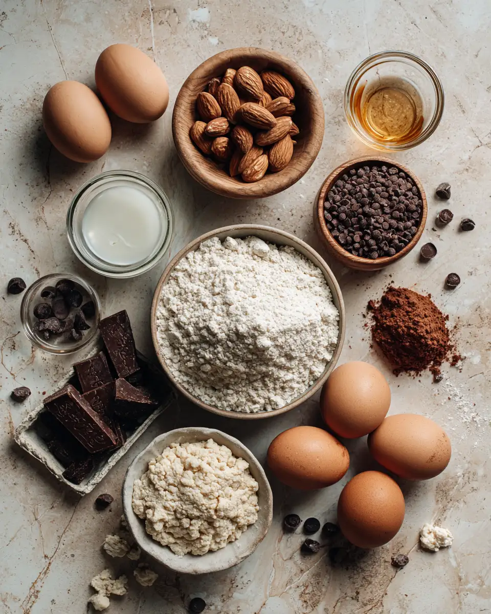 Ingredients for Irresistibly Soft Chocolate Chip Cookies that Melt in Your Mouth