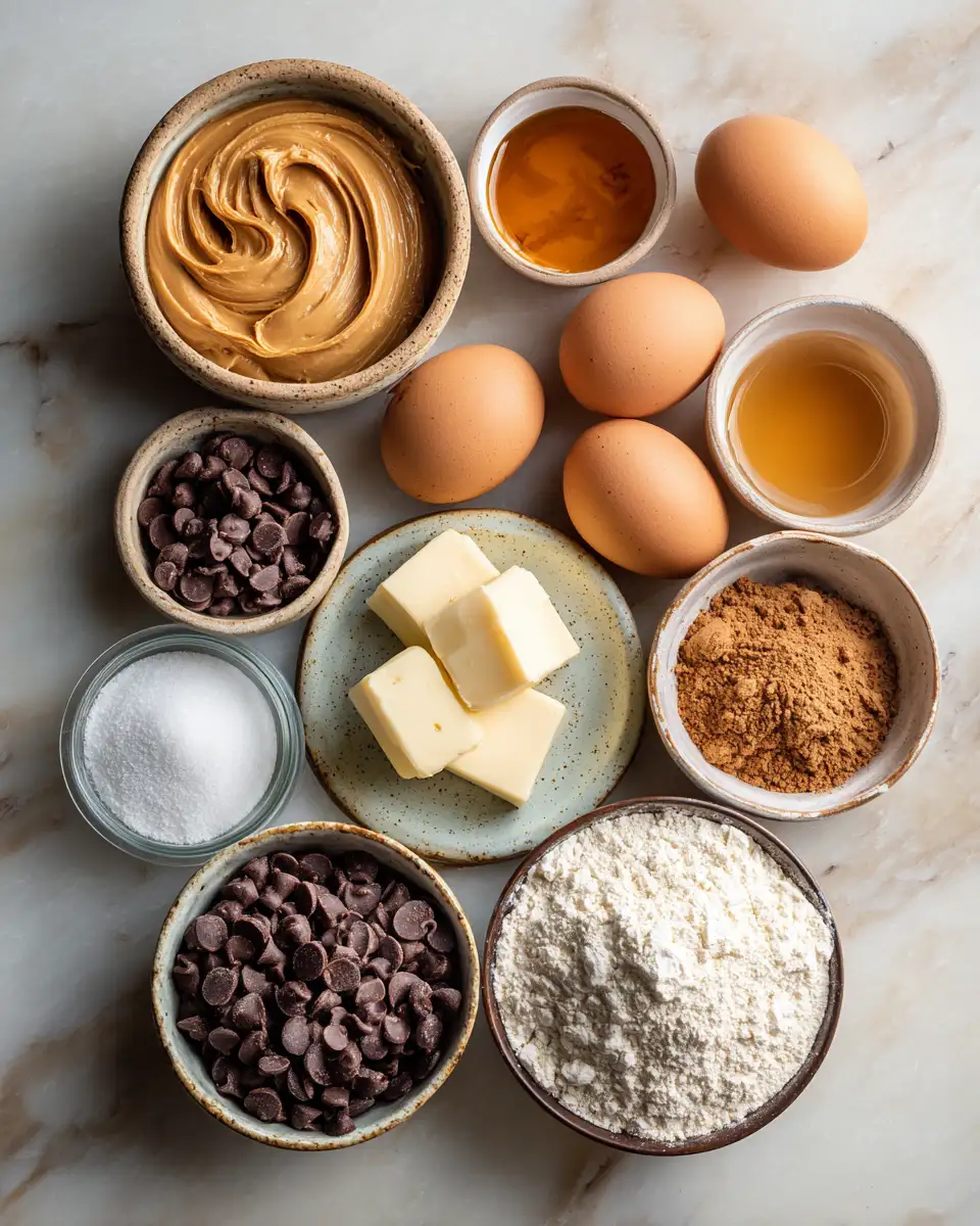 Ingredients for Unleash the Ultimate Chocolate Peanut Butter Ruckus in Your Kitchen