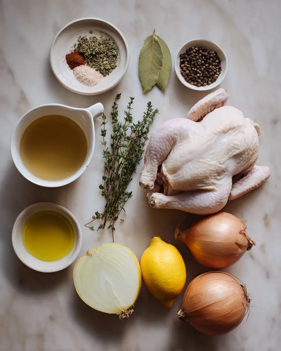 Ingredients for Succulent Cider Brined Roast Chicken: A Flavorful Feast