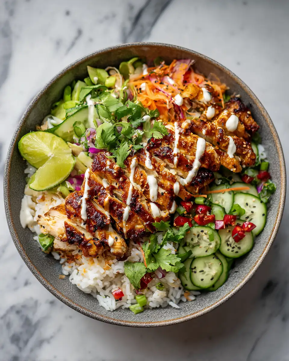 Final dish - Tropical Bliss in a Bite: Coconut Chicken Rice Bowl