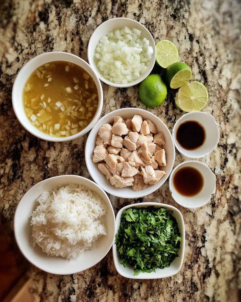 Ingredients for Tropical Bliss in a Bite: Coconut Chicken Rice Bowl