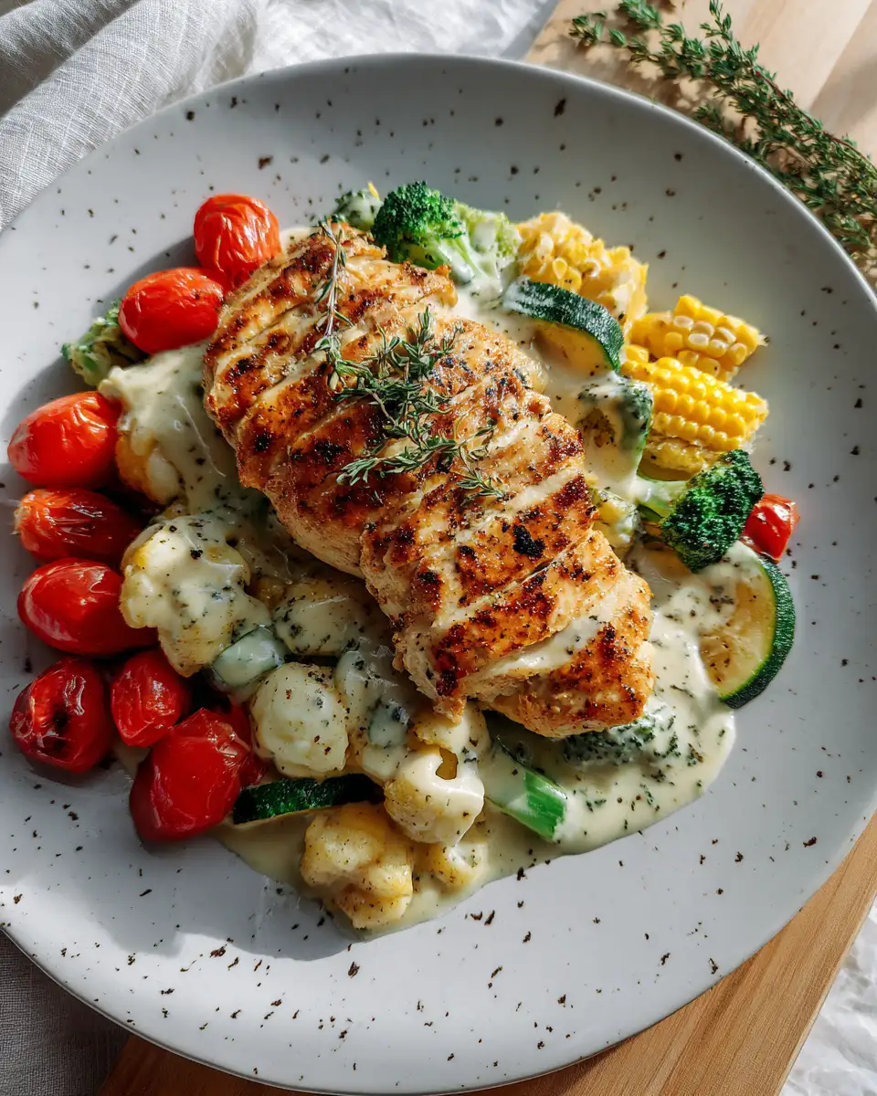 Savor the Comfort: Creamy Chicken and Veggies Delight 6 Final dish - Savor the Comfort: Creamy Chicken and Veggies Delight