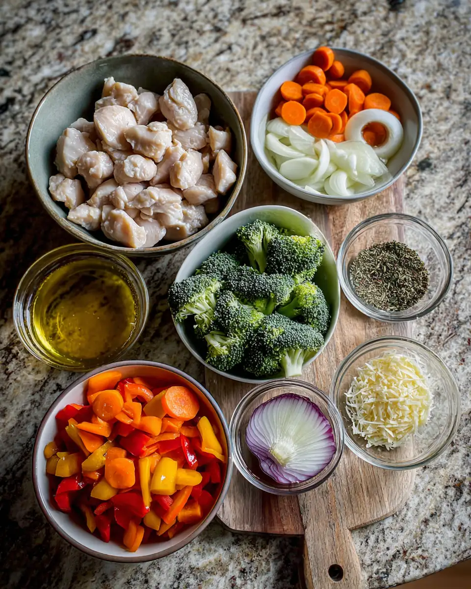 Savor the Comfort: Creamy Chicken and Veggies Delight 4 Ingredients for Savor the Comfort: Creamy Chicken and Veggies Delight