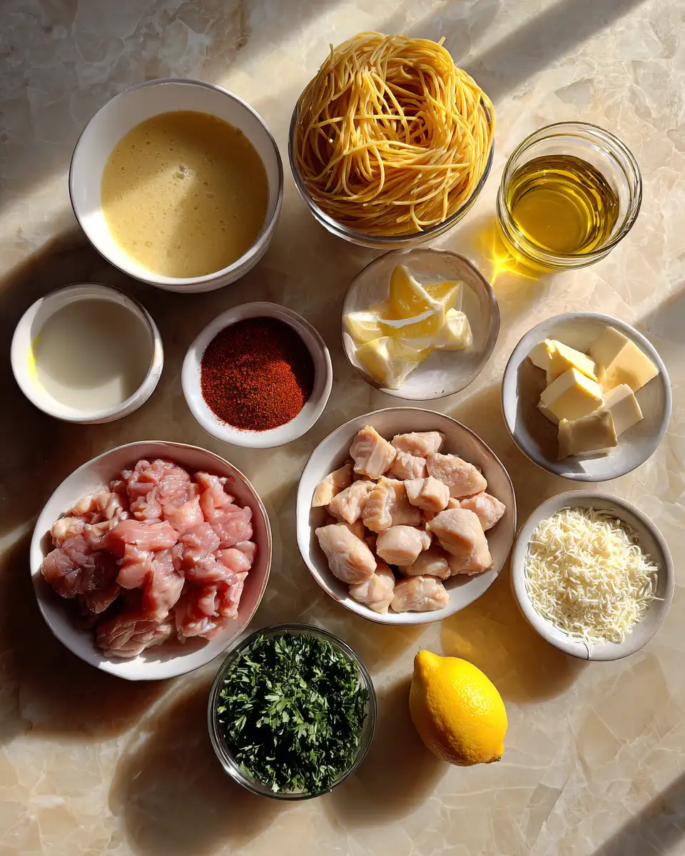 Ingredients for Saddle Up for Flavor: Creamy Cowboy Butter Chicken Linguine Delight