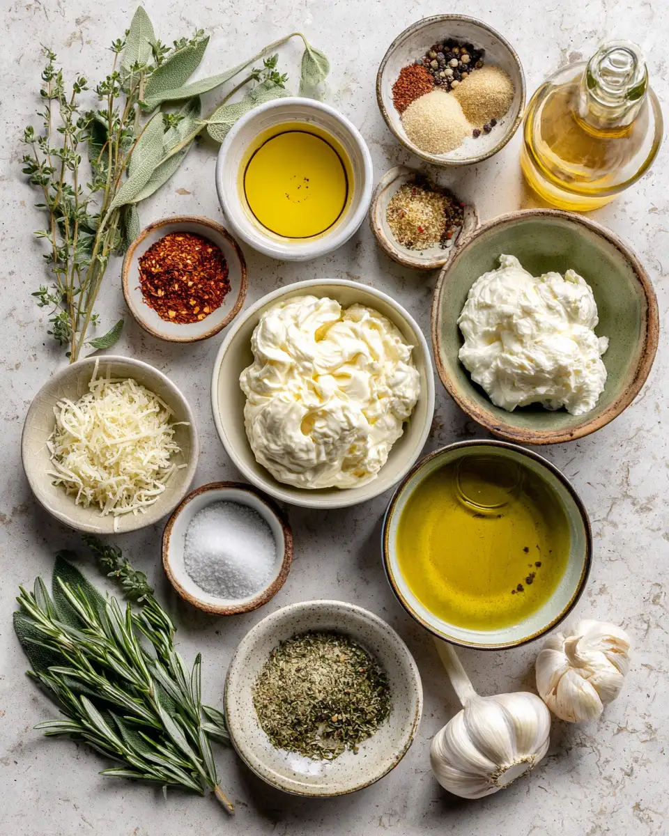 Ingredients for Discover the Secret to Perfectly Creamy Italian Salad Dressing
