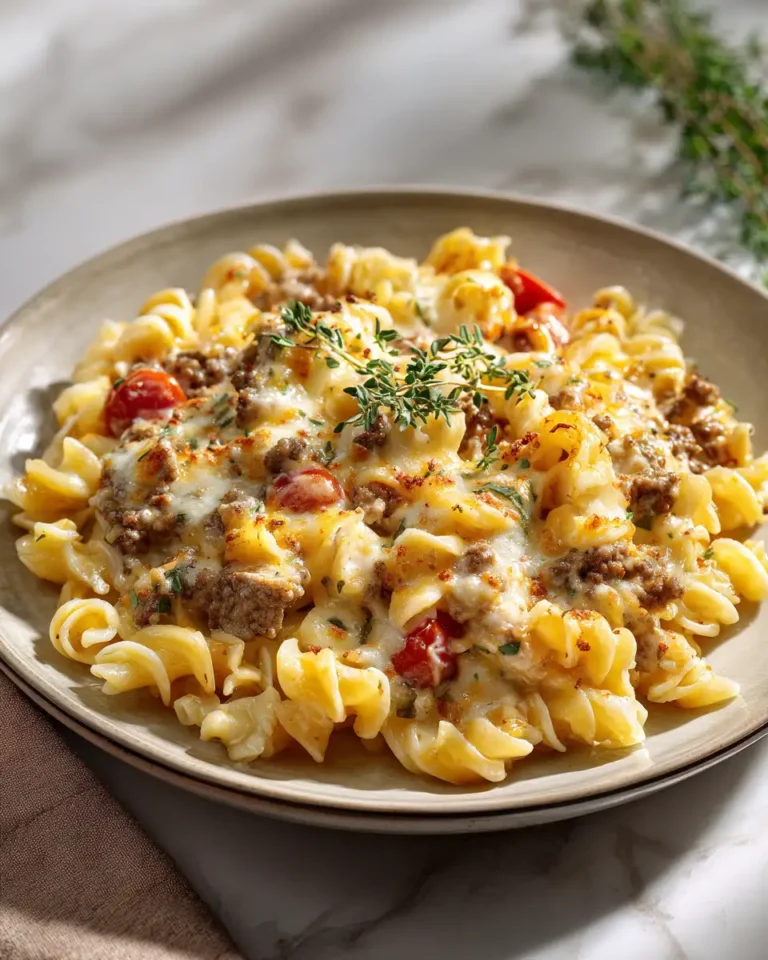 Indulge in the Ultimate Comfort: Creamy Loaded Cheeseburger Alfredo Pasta - Featured Image