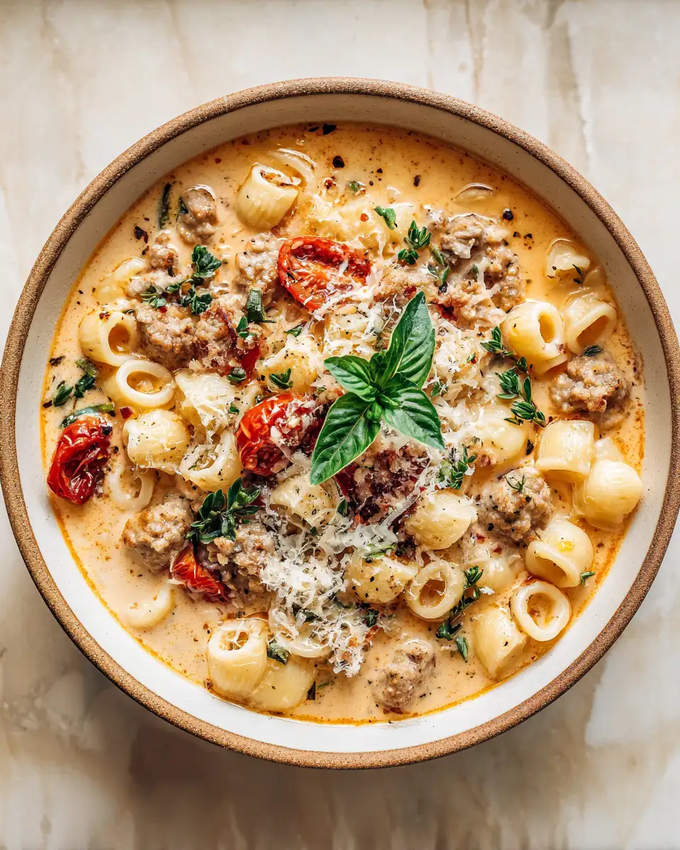 Warm Up Your Soul with Creamy Parmesan Italian Sausage Ditalini Soup - Featured Image
