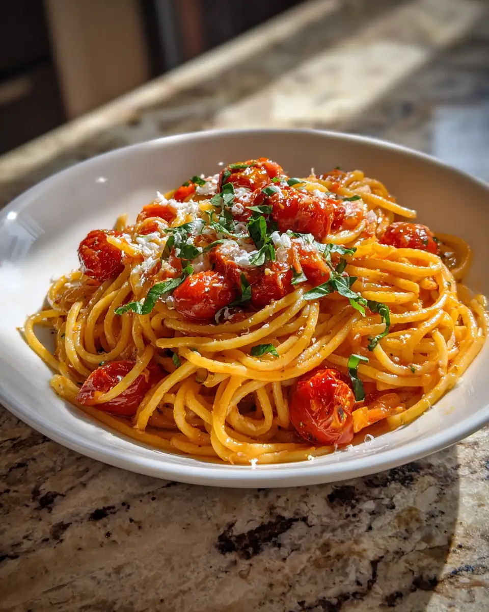 Final dish - Indulge in the Ultimate Creamy Tomato Garlic Pasta Delight