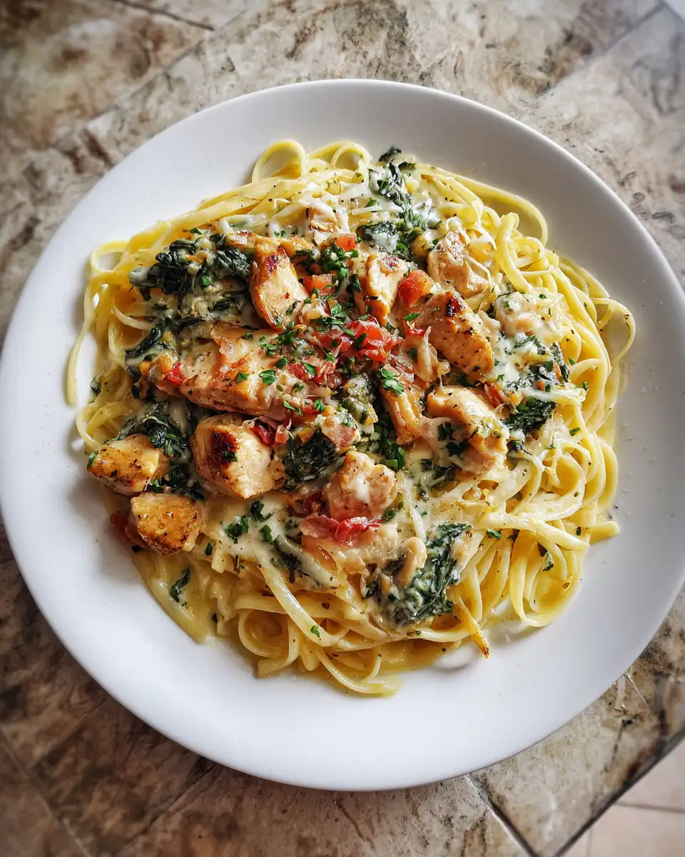 Final dish - Indulge in the Ultimate Creamy Tuscan Chicken Pasta Experience
