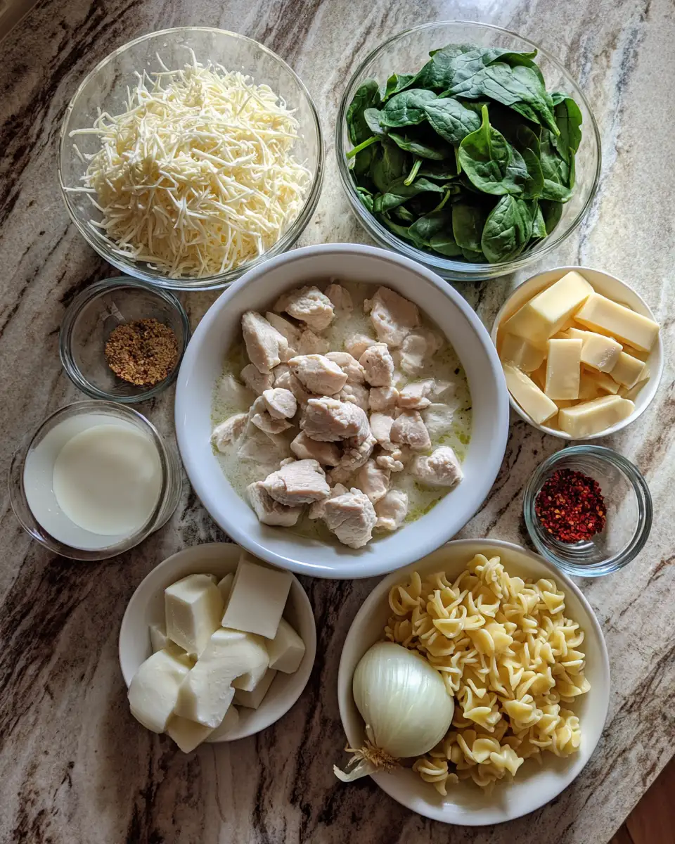 Ingredients for Indulge in a Bowl of Comfort: Creamy White Chicken Lasagna Soup Heaven