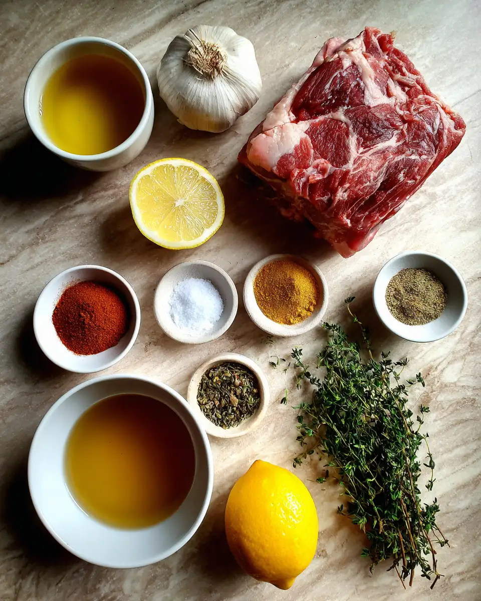 Ingredients for Unleash Flavor with the Ultimate Crispy Slow-Roasted Pork Shoulder