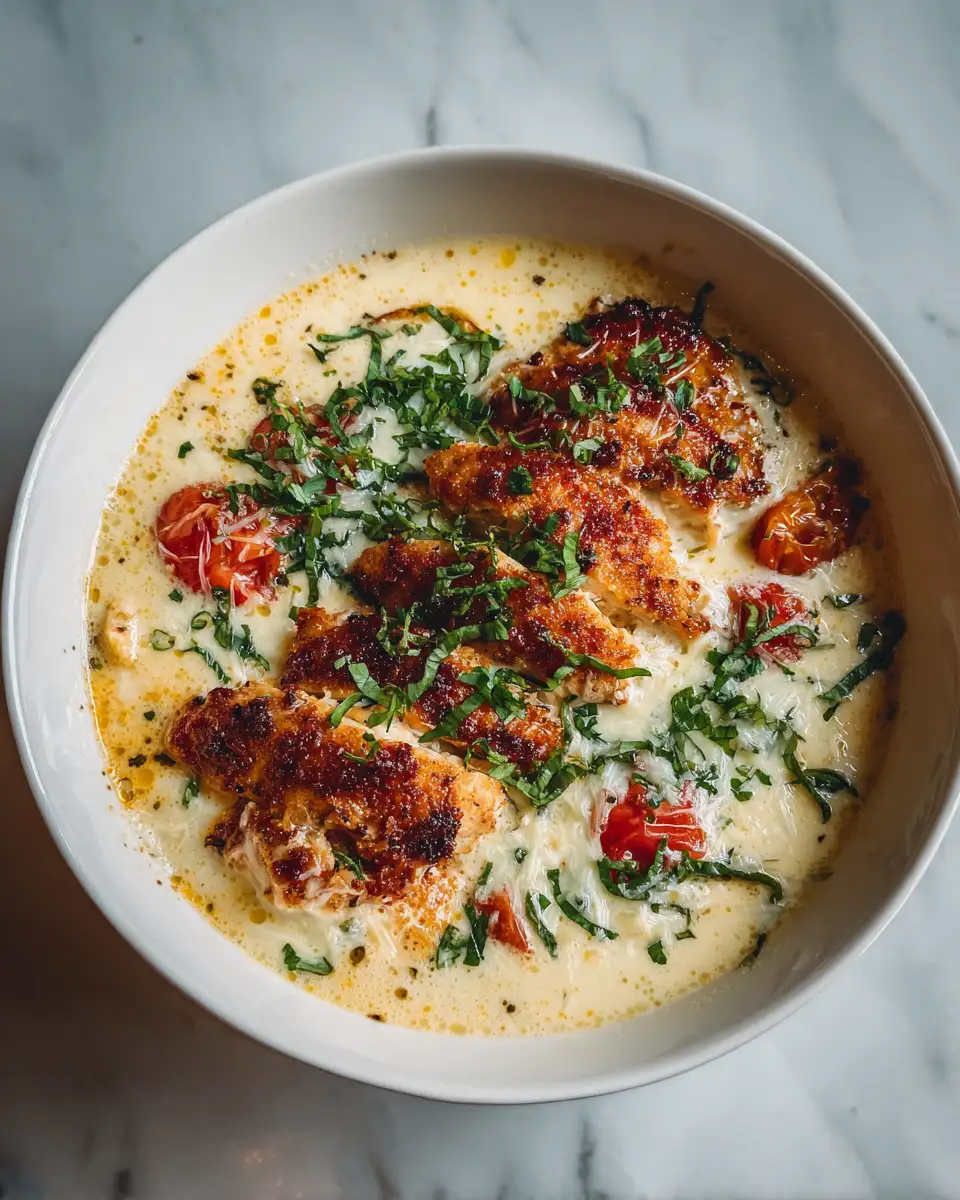 Comfort in a Bowl: Crock Pot Creamy Chicken Parmesan Soup Delight 6 Final dish - Comfort in a Bowl: Crock Pot Creamy Chicken Parmesan Soup Delight