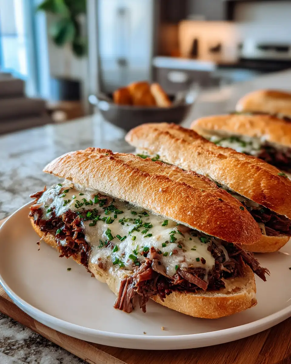 Melt-In-Your-Mouth Crockpot French Dip Sandwiches for Effortless Gourmet Dining - Featured Image