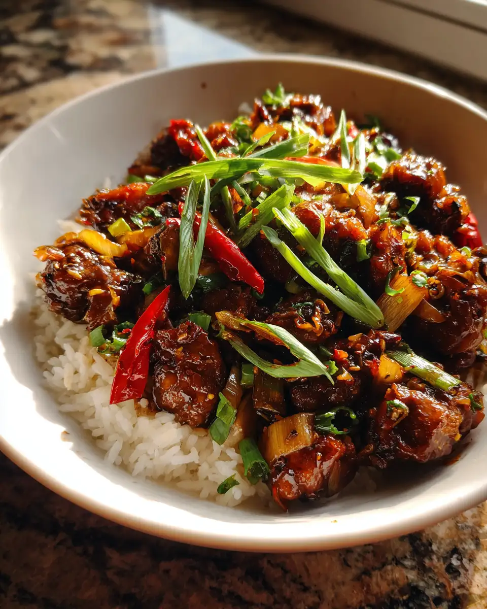 Final dish - Sizzling Crockpot Kung Pao Chicken: Spice Up Your Dinner Routine