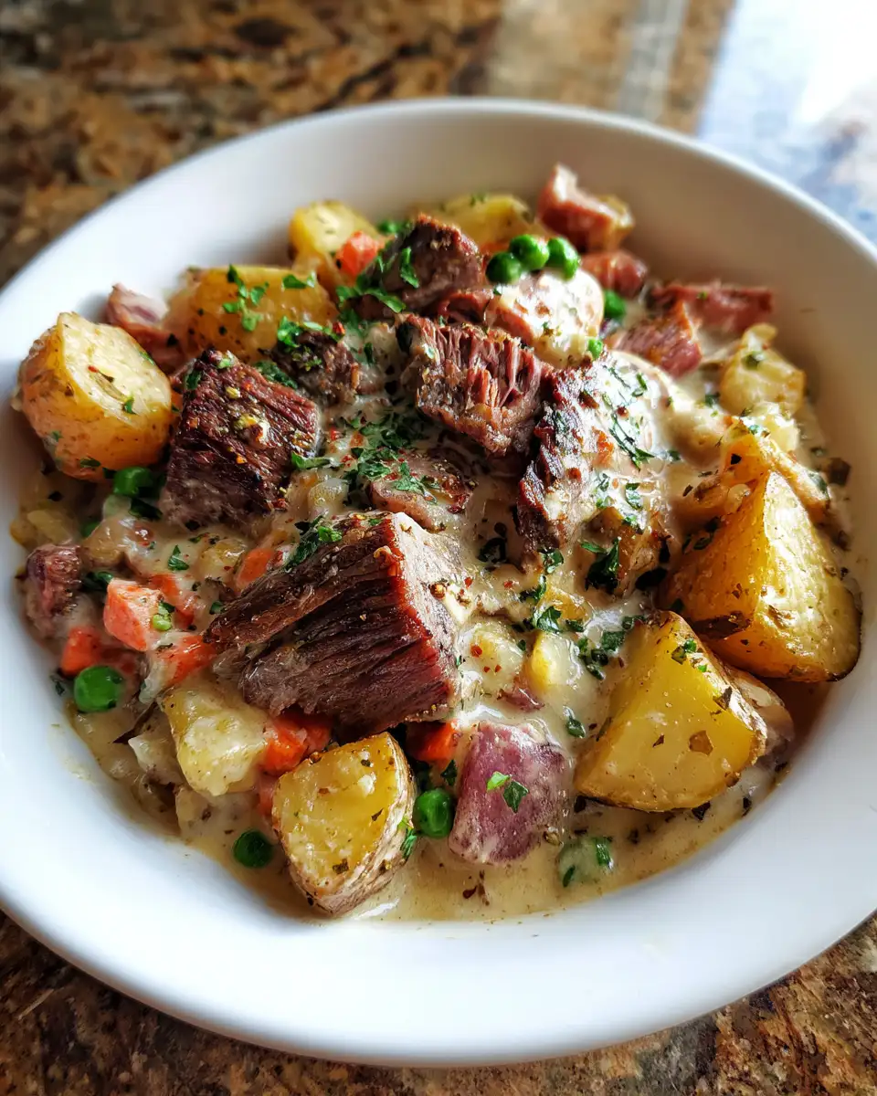 Ultimate Comfort: Crockpot Loaded Steak and Potato Bake Extravaganza 6 Final dish - Ultimate Comfort: Crockpot Loaded Steak and Potato Bake Extravaganza