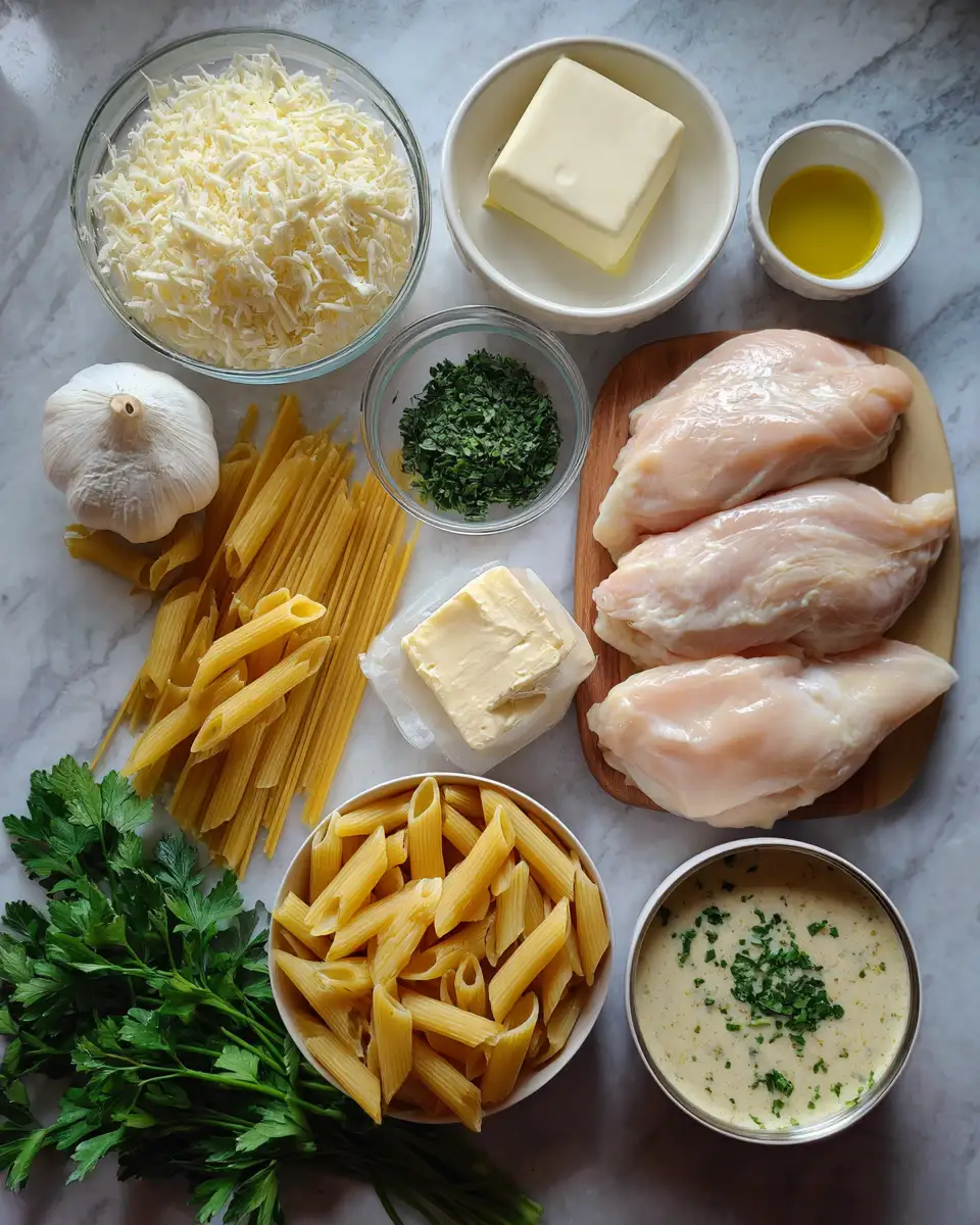 Ingredients for Crockpot Olive Garden Chicken Pasta: The Ultimate Copycat Recipe for Comfort