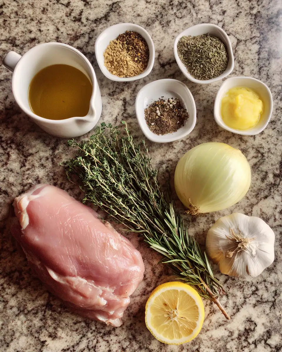 Ingredients for Succulent Crockpot Turkey Breast: Your Easy Weeknight Dinner Solution