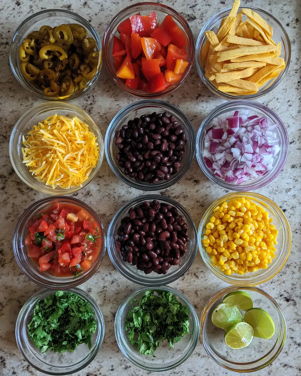Ingredients for Sizzling Comfort in a Bowl: Crockpot Vegetarian Tortilla Soup Delight