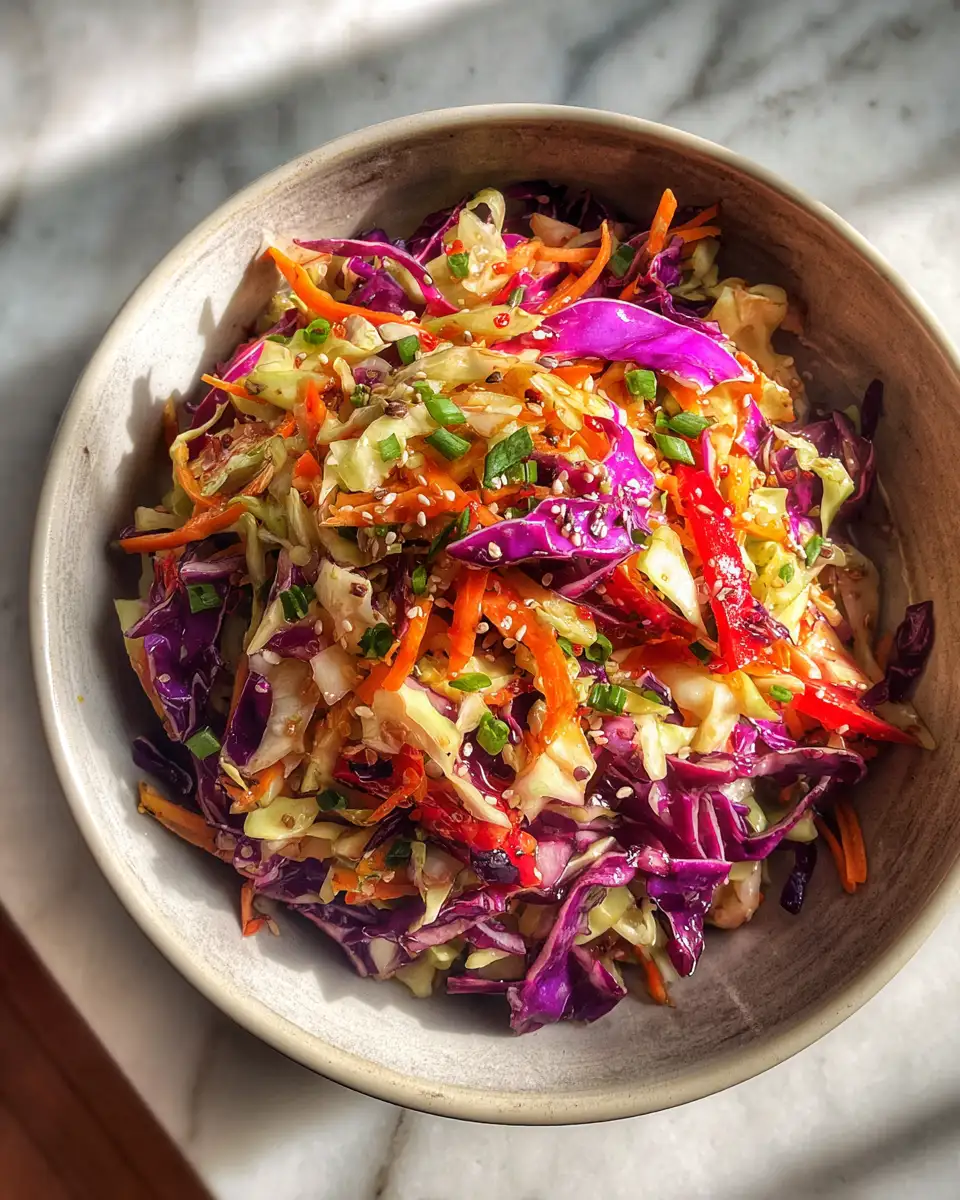 Final dish - Crisp and Colorful: Discover the Ultimate Crunchy Asian Cabbage Slaw