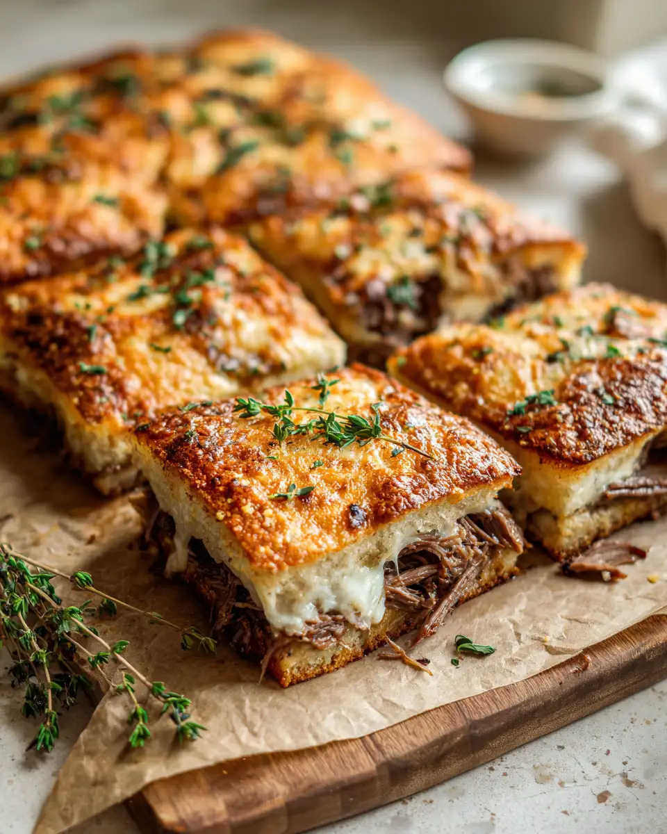 Final dish - Savor the Flavor: Irresistible Delicious French Dip Squares