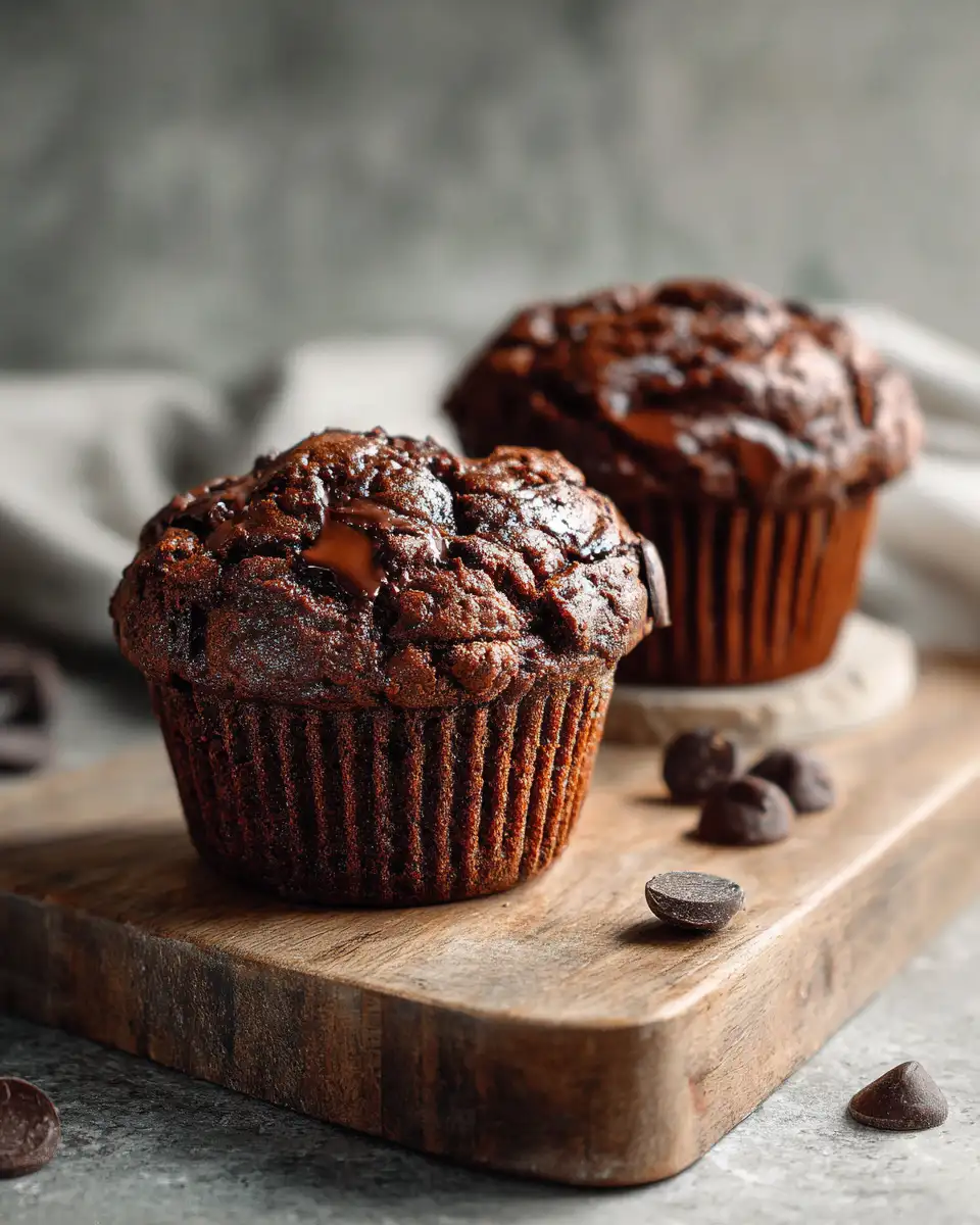Decadent Delight: Indulge in Irresistible Double Chocolate Muffins - Featured Image