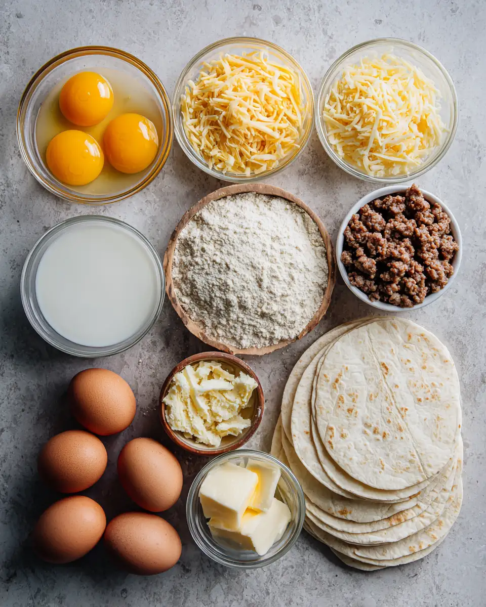 Wake Up to Flavor: Egg and Sausage Breakfast Taquitos 4 Ingredients for Wake Up to Flavor: Egg and Sausage Breakfast Taquitos