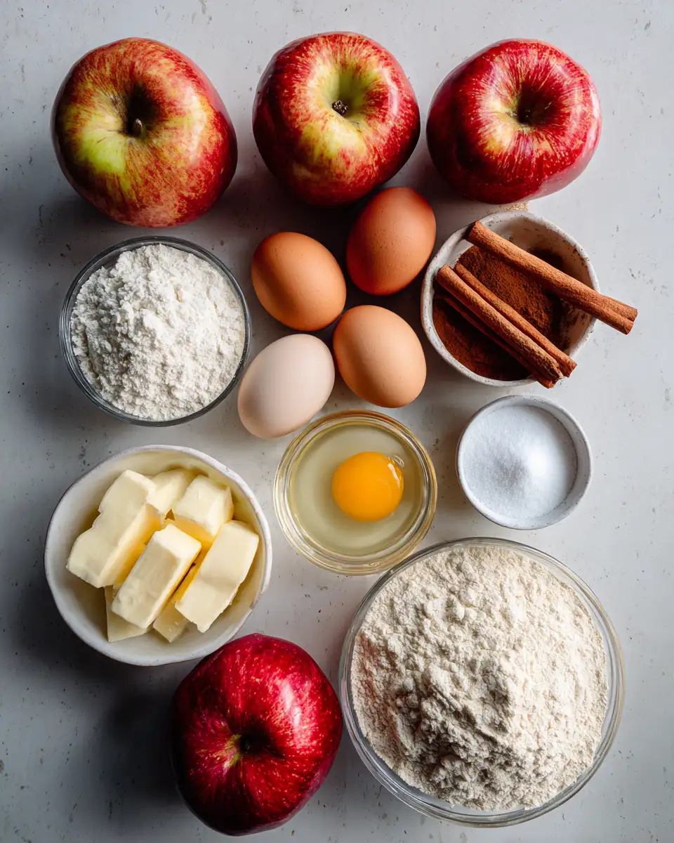 Ingredients for Discover the Magic of French Apple Invisible Cake: A Slice of Elegant Simplicity