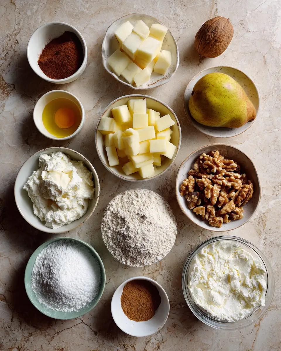 Delight in Every Bite: Fresh Apple Cake with Cream Cheese Frosting 4 Ingredients for Delight in Every Bite: Fresh Apple Cake with Cream Cheese Frosting