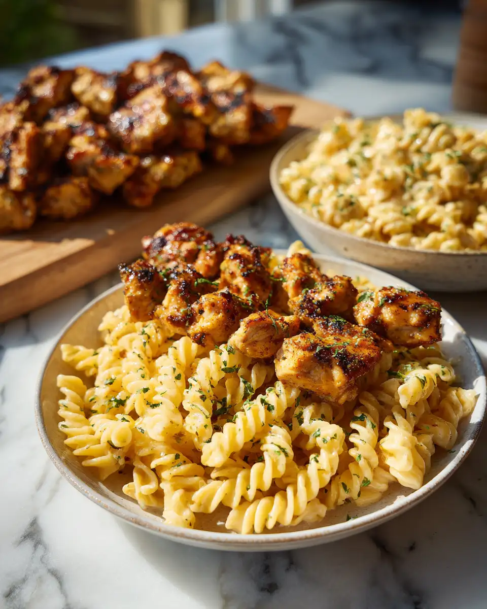 Savor the Flavor: Garlic Butter Chicken Bites and Creamy Pasta Delight - Featured Image