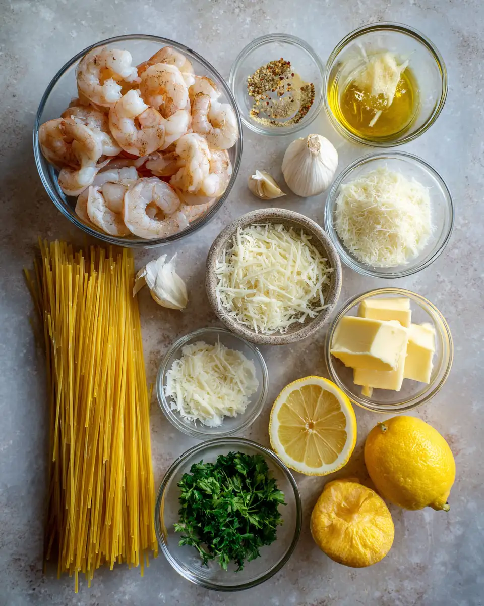 Ingredients for Irresistibly Delicious Garlic Butter Shrimp Pasta That Will Wow Your Taste Buds