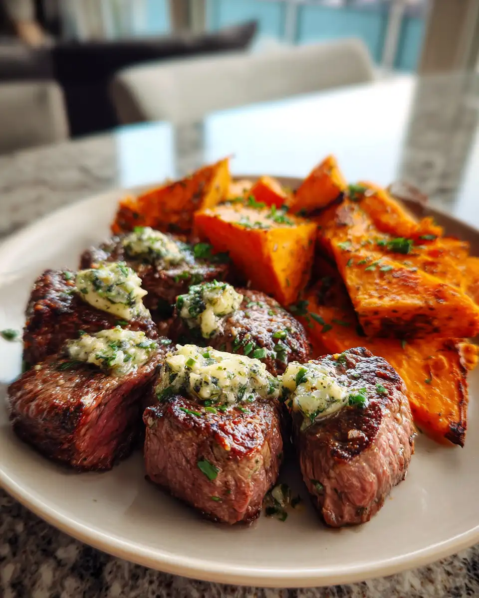 Sizzling Garlic Butter Steak Bites and Sweet Potato Bliss - Featured Image