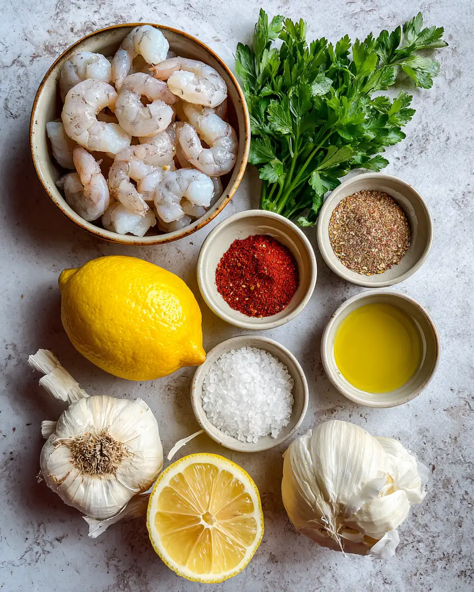 Ingredients for Sizzle and Spice: Unleashing Flavor with Garlic Paprika Shrimp Skillet
