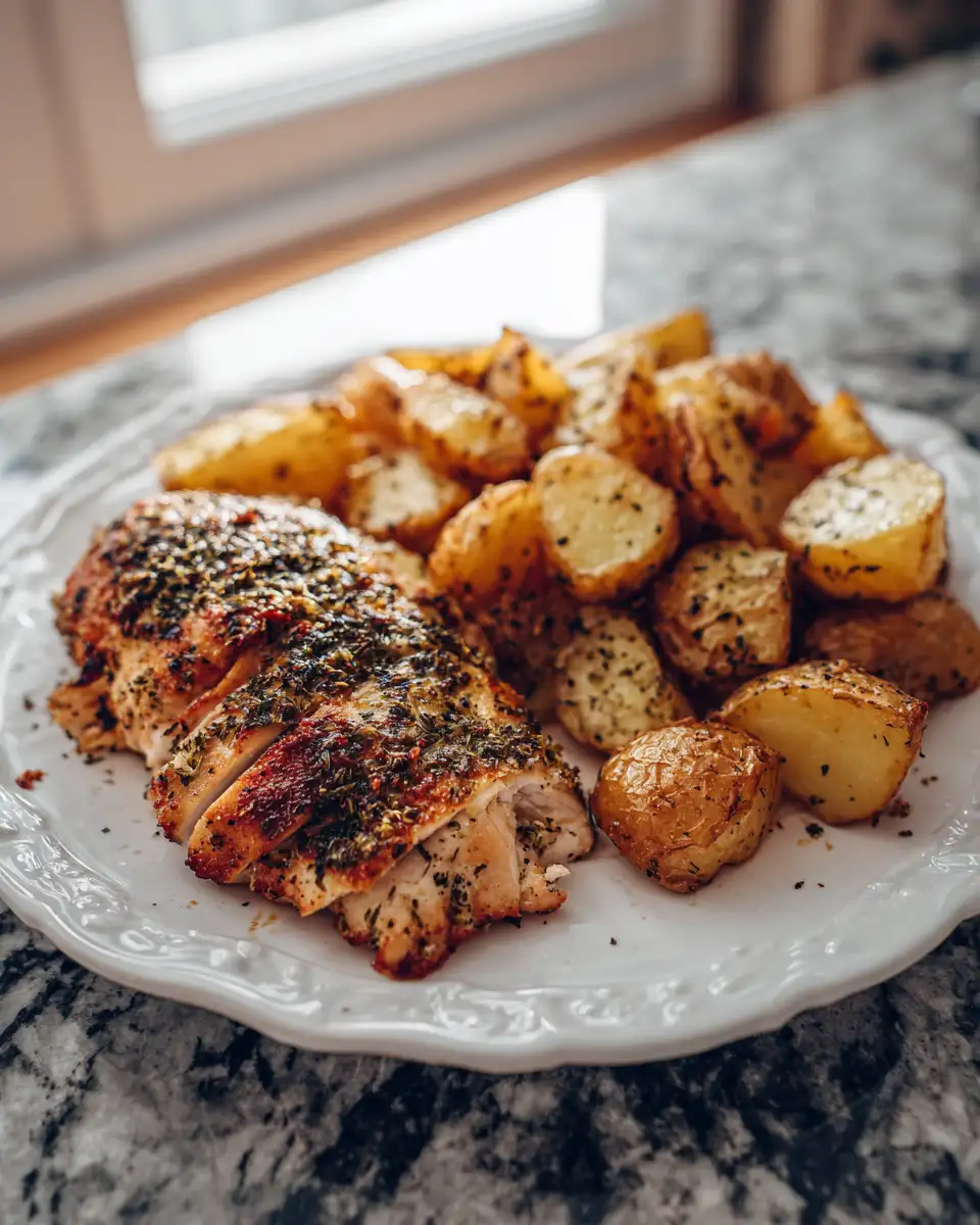 Savor the Flavor: Irresistible Garlic Parmesan Chicken and Potatoes Delight - Featured Image