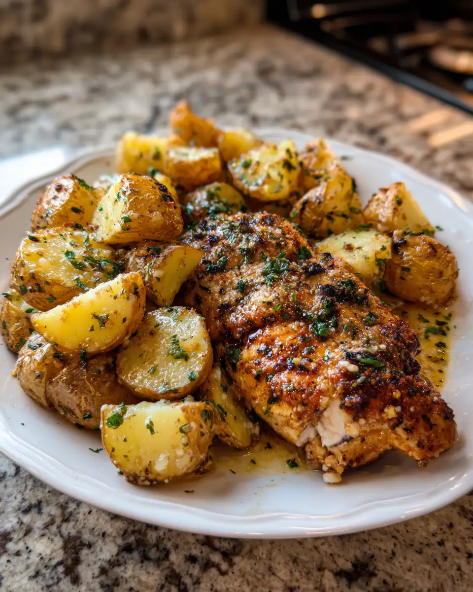 Savor the Flavor: Garlic Parmesan Chicken and Potatoes Delight 6 Final dish - Savor the Flavor: Garlic Parmesan Chicken and Potatoes Delight