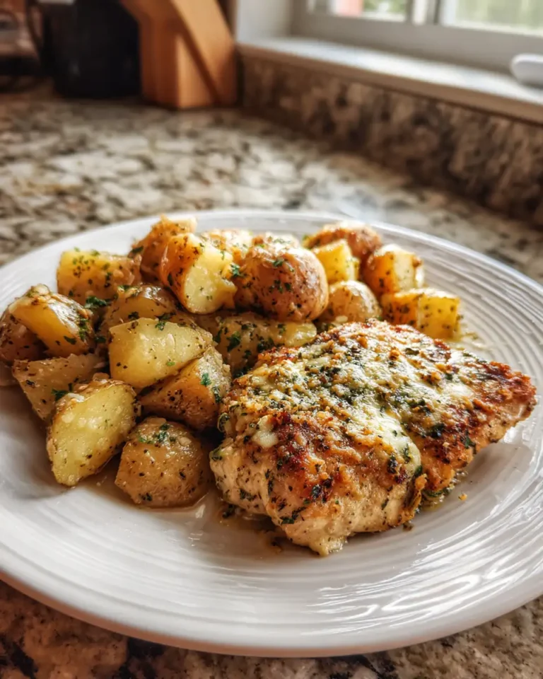 Slow-Cooked Sensation: Garlic Parmesan Chicken and Potatoes Delight - Featured Image