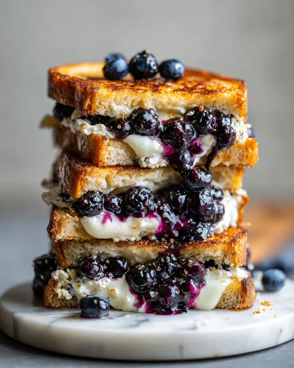Gourmet Grilled Cheese Meets Sweet Blueberries in a Delicious Mashup - Featured Image