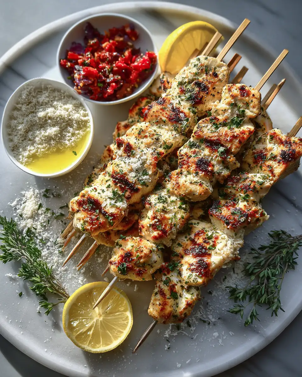 Savor the Flavor: Grilled Ranch Garlic Parmesan Chicken Skewers Delight 3 Ingredients for Savor the Flavor: Grilled Ranch Garlic Parmesan Chicken Skewers Delight