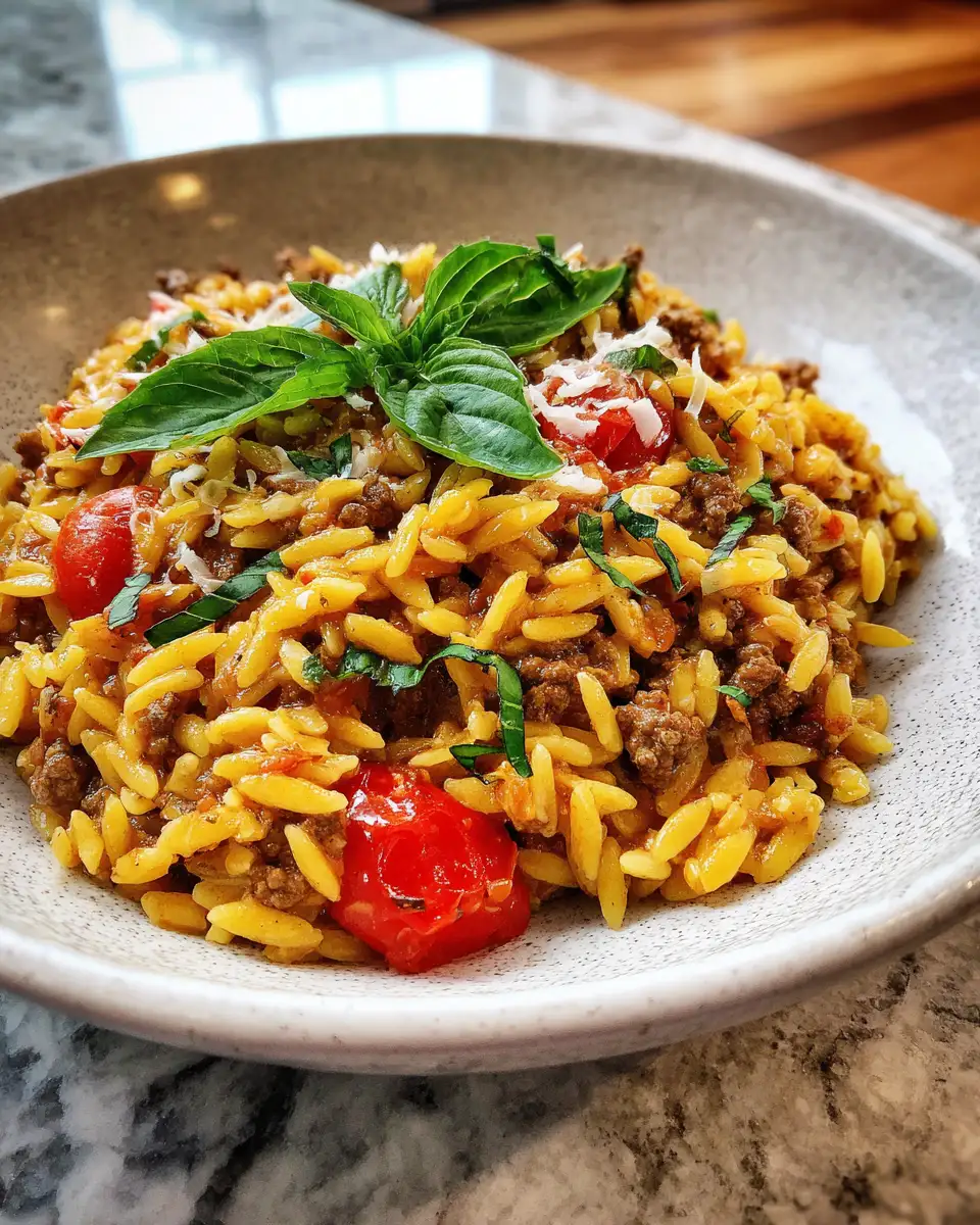 One-Pan Wonder: Delicious Ground Beef Orzo Delight - Featured Image