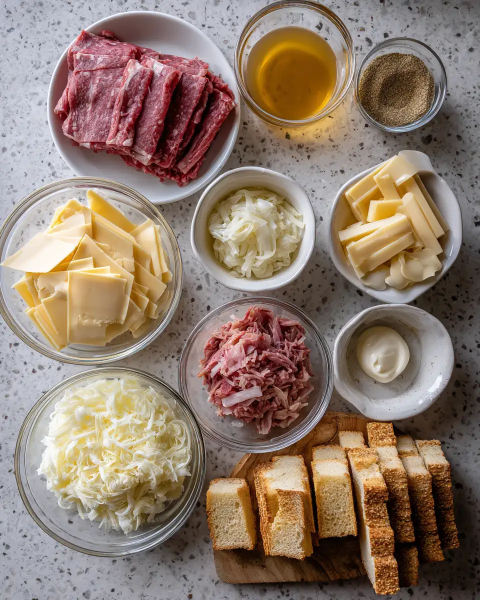 Ingredients for Savor the Comfort: Irresistible Homemade Reuben Bake Recipe